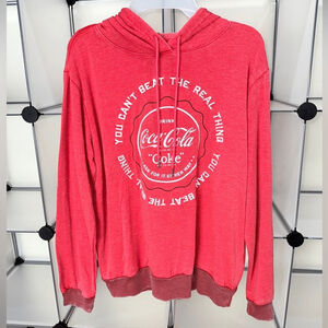 Coca Cola Junior's Logo You Can't Beat The Real Thing Graphic Sweater L NWT